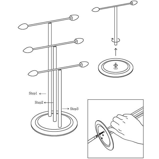 15Inch Necklace Holder Jewellery Tree Stand Free Shipping