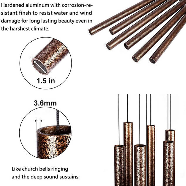 50 Inch Deep Tone Wind Chimes Large with Best Sounding Free Shipping