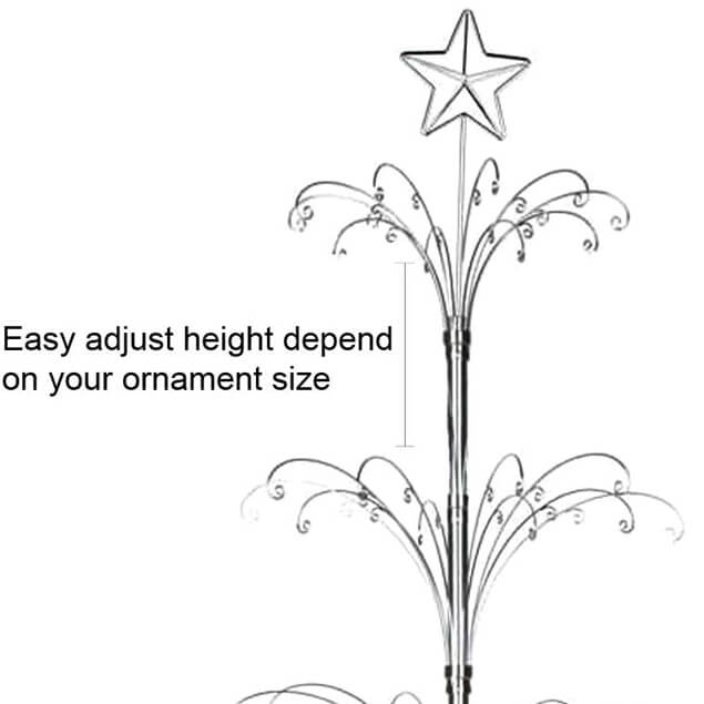 74 Inch Ornament Display Tree Rotating Stand Metal for Christmas Free Shipping