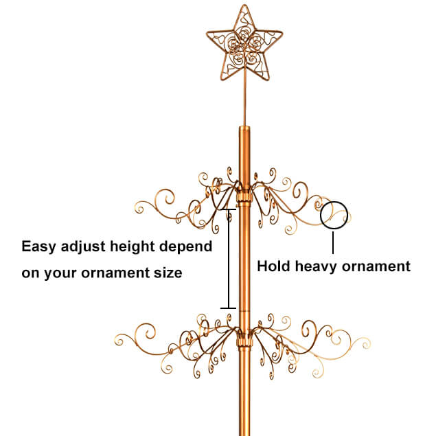 84 Inch Wrought Iron Christmas Tree Metal Ornament Display Stand  174 Hooks ECO Green Xmas Tree Free Shipping